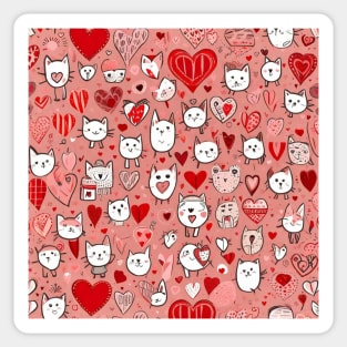 valentines day hearts pattern gift ideas Sticker